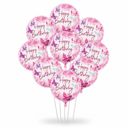 Happy Birthday Butterfly Balloons