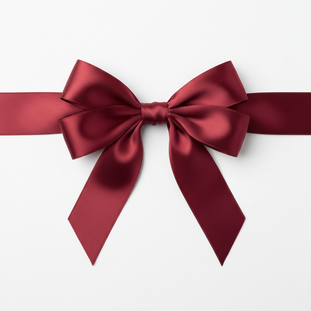 Maroon Ribbon Bow
